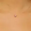 Moda Transfronteriza Sencillo Colgante de Cristal Forma de Gota de Agua con Hilo de Pescar Invisible para Mujer, Cadena Sencilla y Fresca de Clavícula Multicapa