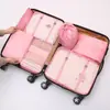 Y Bolsas de Armazenamento para Viagem Bagagem Roupas Roupa Íntima Embalagem Separada para Viagem Bolsa de Armazenamento de Roupas Conjunto de Armazenamento Conjunto de Sete Peças