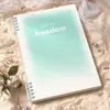 Cuaderno de hojas sueltas con degradado B5 para estudiantes, cómodo de sostener, desmontable, alto valor estético, bloc de notas, cuaderno, venta al por mayor de fábrica de PP