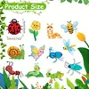 Paquete de 12 Adornos de Insectos de Madera Abeja Mariquita y Girasol Paquete para Fiesta de Primavera Verano y Árbol de Navidad