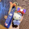 Chaveiro Novo de Gato Kt Desenho Animado Boneca de Pvc de Anime Pingente para Bolsa de Gato Chaveiro de Carro Presente Criativo