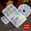 Caja de Almacenamiento de Plástico Transparente Multifuncional Lu Caja Separada Cuadros Múltiples con Tapa Caja Portátil para Piezas Caja de Joyería Venta al por Mayor