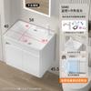 Baño Tamaño Pequeño Gabinete de Baño Balcón Cerámica Lavabo Todo en Uno Espacio Aluminio Espacial Mesa de Lavado Espacio Pequeño Mini Mesa de Lavado