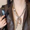 Nuevo y Elegante Collar Patchwork 2025 para Mujer, Diseño de Nicho, Cadena Clavicular Ajustable, Accesorio de Moda Retro de Alta Gama