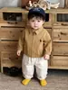 Atuendo Elegante de Bebé para Primavera 2026 Nueva Tendencia Chaqueta con Cuello Polo para Niño Pequeño Pantalones Casuales para Bebé