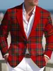 Comércio Exterior 2026 Novidades de Primavera Masculina: Jaqueta de Tecido Estampado com Botões Duplos Estilo Business Casual, Terno Masculino, Tamanho Grande, Estilo Britânico