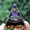 Nuevo Cristal Natural Transfronterizo Piedra Triturada Resina Pirámide Adorno para el Hogar Artesanía Adorno para el Hogar Chakra