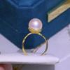 Accesorios diy S9256 Plata de Ley Perla simple corrector anillo de perla soporte vacío semiacabado Anillo Soporte para anillo 9-11