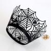 Amazon Home Abóbora Halloween Bolo Borda de Papel Castelo Oco Teia de Aranha Negra Renda Mancha Atacado