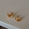 Pendientes de metal multicapa con perlas vintage estilo Hong Kong para mujer, elegantes, ligeros y distintivos, de lujo y a la moda, que combinan con todo.