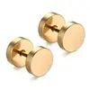 Aretes Studs de Acero Inoxidable 304 para Piercing de Oreja, con Discos Redondos Multicolores y Rosca Doble Cara, para Hombres y Mujeres