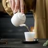 Tetera pequeña de cerámica de porcelana blanca de jade con grasa de oveja Dehua, tetera individual con filtro para preparar té, tetera pequeña con diseño de Fugui