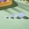 Cuentas redondas de vidrio de gelatina de 4-10 mm, imitación de jade, cuentas sueltas, accesorios para pulseras, collares, joyería, cuentas para manualidades y joyería hecha a mano