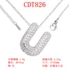 Moderna y Versátil Colgante de Alfabeto Inglés de 26 Letras con Microincrustaciones de Cobre Puro Cadena para Clavícula Suministro Directo Joyería de Collar para Mujer
