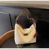 2025 Nova Bolsa de Praia de Vime para Férias Bolsa Feminina Bonita Tricotada Vazada Bolsa de Ombro/Axila de Grande Capacidade