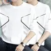 Nueva camiseta de manga larga para hombre 2026, top elástico de primavera y otoño, capa base holgada de peso pesado, camisa de manga corta para hombre