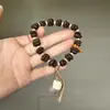 Pulsera Original Nueva Estilo Chino para Estudiantes con Granos de Café, Elementos de Osito Lindo, Zorro de Nueve Colas y Perro Canela, un Éxito en Xiaohongshu