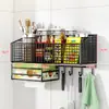 Estante de Almacenamiento para Cebolla, Jengibre y Ajo de Cocina Montado en la Pared Cesta de Verduras sin Taladro Estante para Especias Organizador de Cesta Colgante para Almacenamiento de Jengibre y Ajo