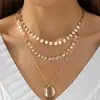 Conjunto de Colares Camadas Yongge Jewelry Estilo Étnico Europeu e Americano Colar Exagerado com Pingente de Gota Colorida Retro Luxo Leve