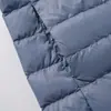Chaleco de Mujer Pinghu Chaleco Chaqueta de Plumas Chaleco Interior Cintura Corto Ligero Capa Interior Otoño e Invierno Cuello Redondo Forro de Plumas