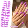 Uñas Almendradas Portátiles, Colección de Color Sólido de Piezas para Uñas, Pegatinas de Uñas Terminadas, Piezas de Uñas Removibles, Parches de Uñas Postizas
