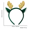 Diadema Luminosa Navideña Nueva Transfronteriza Decoraciones Navideñas Diadema con Astas de Alce de Dibujos Animados Hebilla para la Cabeza Decoración para Fiestas