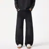 Jeans para hombre lavados con efecto desgastado, pantalones casuales holgados, nuevos pantalones ligeramente elásticos estilo americano 2026, pantalones curvos de marca de moda