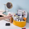 Bolsa de Tocador Rpet Transfronteriza Regalo Corporativo Bolsa de Cosméticos Pu Moda Rpet Bolsa de Almacenamiento de Belleza Fábrica de Personalización