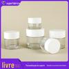 Frasco de creme de parede grossa 10g frasco transparente para amostra frasco de boca larga frasco para creme injetável frasco para creme para os olhos frasco cosmético PET subfrasco