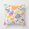Fronha Decorativa de Cor Florido Estilo Pastoral Fronha Criativa de Couro de Pêssego para Almofada de Costas de Quarto e Estudo