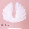 Celebridad de Internet Hermoso Enchufe de Plumas Largas Tira de Plumas Alambre de Hierro Corazón Versátil Decoración para Pastel de Plumas Mesa de Postres Enchufe
