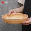 Plato de Melamina Imitación Grano de Madera Grado Alimenticio Vajilla Personalizable Hogar Restaurante Hotel Comida Fruta Fuente General de Verduras