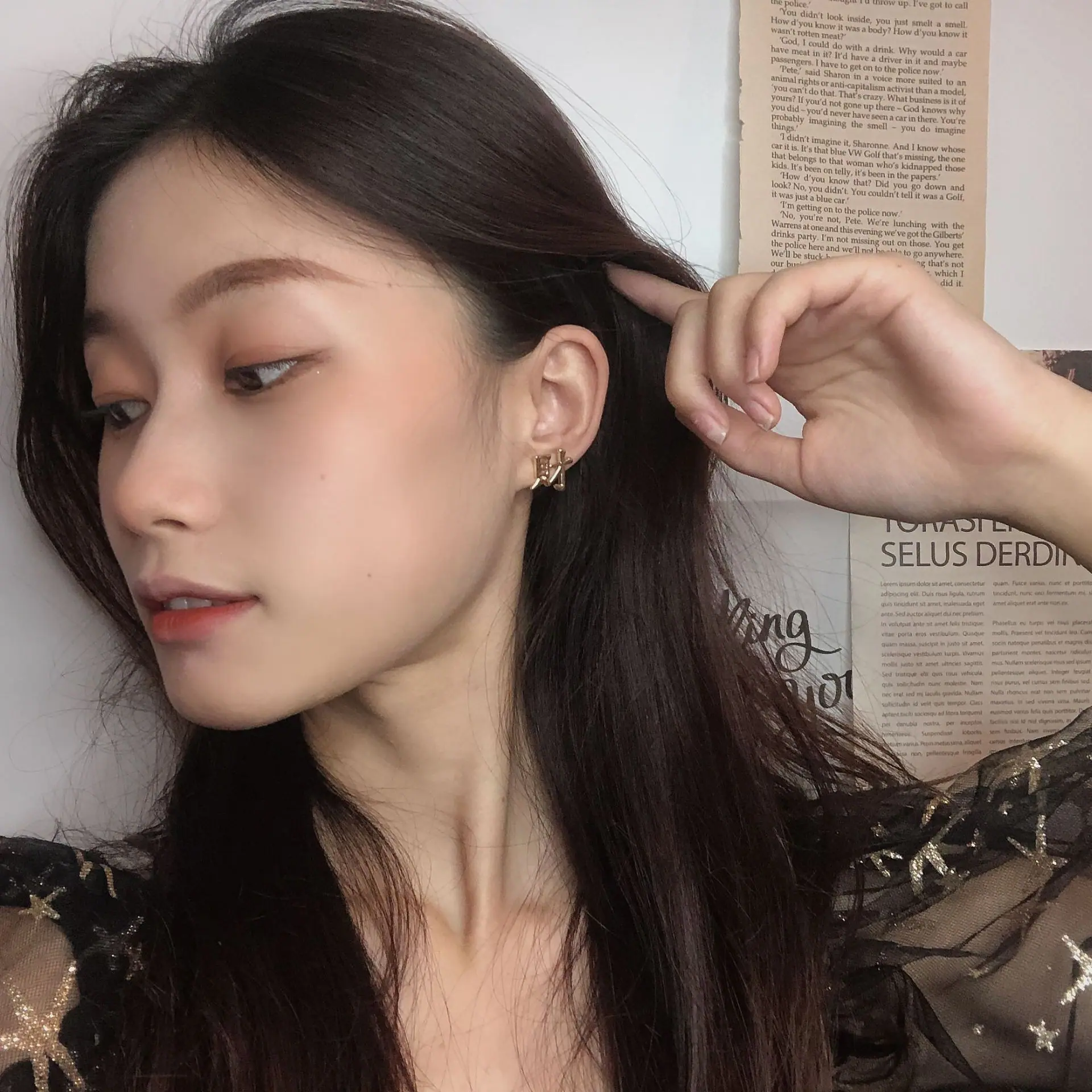 发财耳钉