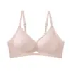 Sujetador sin costuras para mujer para pechos pequeños, con copas fijas push-up, tiras de gel elevadoras, soporte suave, anti-flacidez, sujetador transpirable