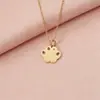 Colar de Patinha de Cachorro de Aço Inoxidável com Strass, Acessórios para Gatos e Cachorros, Acessórios de Joias Personalizados DIY