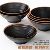 Louça Simples de Melamina Tigela para Macarrão Especial para Loja de Macarrão Tigela Comercial Preta Imitação Porcelana Plástico Cônico Tigela para Sopa Macarrão Sopa de Macarrão de Arroz