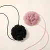 Original~Estilo Xiaoxiangfeng Malla Camelia Broche Lujo Accesible Elegante Versátil Cuello Collar Accesorios Collar de Encaje Cadena de Cintura Cuello
