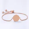 Pulsera Redonda de Acero Inoxidable con Puntos Cadena de Perlas Transfronteriza Europea y Americana Material en Blanco Pulsera de Regalo Navideño Venta al por Mayor