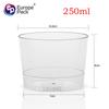 250ml180ml copo baixo redondo para mousse copo de sorvete sundae PS plástico rígido espesso transparente pode ser tampado