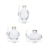 Vaso Mini Pequeno de Vidro com Contorno Dourado de Luxo Leve Transfronteiriço Estilo Ins Transparente Hidropônico Vaso para Arranjo de Flores Decorações Decorativas de Mesa