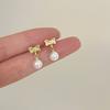Pendientes de flocado con pasador 925 para mujer, otoño e invierno, nuevos pendientes de nicho de lujo elegantes y ligeros de cristal rojo de alta gama.