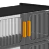 Zapatero simple para uso doméstico, zapatero de doble puerta, armario de almacenamiento interior multicapa, estante para zapatos de pasillo interior