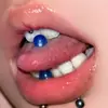 Unha de língua perolada nova decoração de língua acrílica efeito polarizado novo piercing corporal joia de língua comércio exterior atacado Europa e Estados Unidos