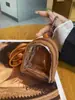 Bolsa de Monedas Transparente de Tela Popular de Moda Bolsa para Guardar Auriculares Bluetooth Mini Cartera Bolsita para Llaves Bolsa Colgante