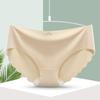 Calcinha feminina de verão, de látex, com virilha simples e que não deixa marcas, de seda gelada, respirável, de cintura média, nua, para meninas