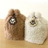 En stock, llavero japonés con pelo de mascota, llavero con forma de pata de gato de dibujos animados, juego de almacenamiento para pelo de perro, hebilla conmemorativa de cuero.