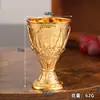 Vaso de Licores de Lujo Retro para Uso Doméstico, Copa de Chupito de Gama Alta con Patrón Floral Creativo, Cristalería de Aleación, Copa de Vino Blanco Estilo Europeo para el Hogar