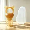 Juguete para morder de frutas y verduras para bebés, herramienta de suplemento alimenticio de frutas para bebés mayores de 6 meses, bolsa agitadora de grado alimenticio con tetina de puré de frutas