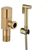 Juego de Bidé Gris Pistola con Válvula de Ángulo para Inodoro de Agua Fría y Caliente, Pistola de Chorro Potenciadora de Presión, Arandela para Grifo, Válvula de Ángulo para Ducha de Bidé