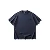Camiseta Masculina Casual de Verão com Bolso Duplo, Manga Curta Solta, Estilo Americano Tendência, 100% Algodão PW417